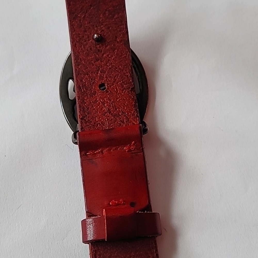 Hugo boss Red Made in Italy 100% COWHIDE   leather  belt - Picture 7 of 9